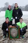 Gateshead Harriers winners of the Junior Mens Northern Cross Country Championships, From left to right, front row: Lewis Hogg, Callum Johnson; back row: Daniel Johnson and Barry Maskill.